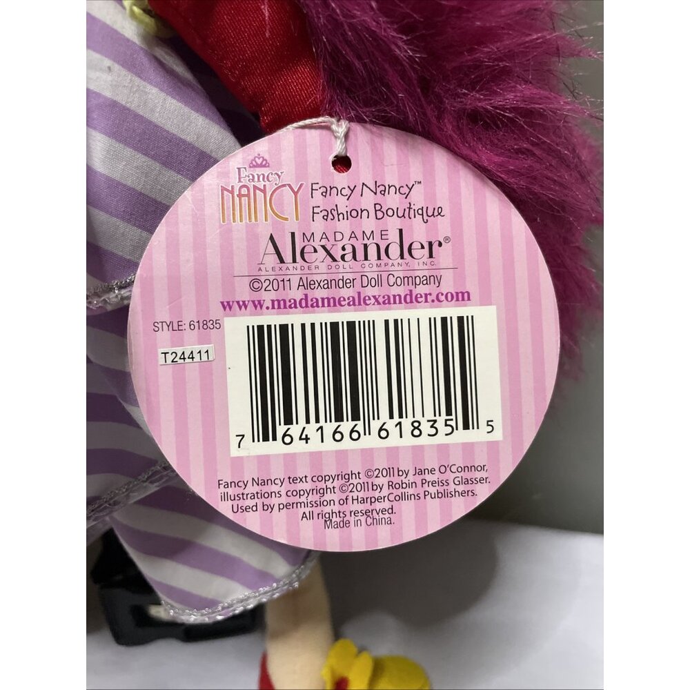 Madame Alexander 2011 Fancy Nancy Fabulous Shopper 18” Plush Toy Rag Doll NWT - Picture 9 of 11